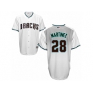 Arizona Diamondbacks #28 J. D. Martinez Replica White Capri Cool Base MLB Jersey