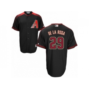 Arizona Diamondbacks #29 Jorge De La Rosa Replica Black Brick Alternate Cool Base MLB Jersey