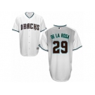 Arizona Diamondbacks #29 Jorge De La Rosa Replica White Capri Cool Base MLB Jersey