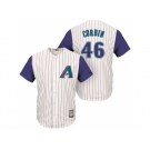 Arizona Diamondbacks #46 Patrick Corbin Cream Purple Cooperstown Collection Cool Base Jersey