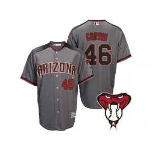 Arizona Diamondbacks #46 Patrick Corbin Gray Cool Base Road Jersey