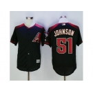 Arizona Diamondbacks #51 Randy Johnson Black Brick New Cool Base Stitched Baseball Jersey