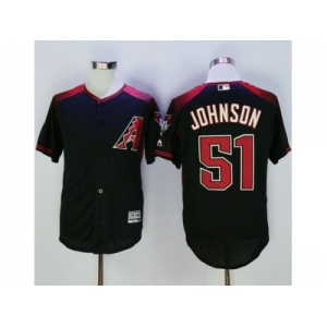 Arizona Diamondbacks #51 Randy Johnson Black Brick New Cool Base Stitched Baseball Jersey