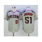 Arizona Diamondbacks #51 Randy Johnson Gray Brick New Cool Base Stitched Baseball Jersey