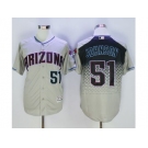 Arizona Diamondbacks #51 Randy Johnson Gray Capri New Cool Base Stitched Baseball Jersey