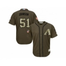 Arizona Diamondbacks #51 Randy Johnson Green Salute to Service Stitched Baseball Jersey