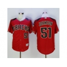 Arizona Diamondbacks #51 Randy Johnson Red Brick New Cool Base Stitched Baseball Jersey