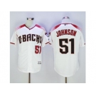 Arizona Diamondbacks #51 Randy Johnson White-Brick New Cool Base Stitched Baseball Jersey