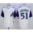 Arizona Diamondbacks #51 Randy Johnson White Hall Of Fame Cool Base Stitched Baseball Jersey