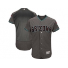 Arizona Diamondbacks Majestic Gray Turquoise 2017 Flex Base Authentic Jersey