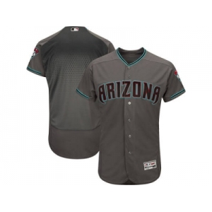 Arizona Diamondbacks Majestic Gray Turquoise 2017 Flex Base Authentic Jersey