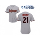 MLB Arizona Diamondbacks #21 Grey Zack Greinke Mens Jersey