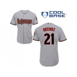 MLB Arizona Diamondbacks #21 Grey Zack Greinke Mens Jersey