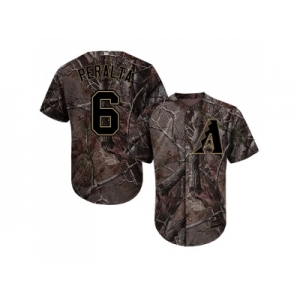 Men Arizona Diamondbacks #6 David Peralta Camo Realtree Collection Cool Base Stitched MLB Jersey