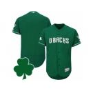 Men Arizona Diamondbacks St. Patricks Day Blank Green Celtic Flexbase Authentic Collection Jersey