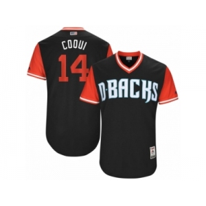 Men's 2017 Little League World Series Diamondbacks #14 Reymond Fuentes Coqui Black Jersey