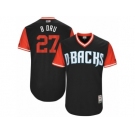 Men's 2017 Little League World Series Diamondbacks #27 Brandon Drury B Dru Black Jersey