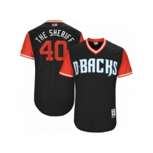 Men's 2017 Little League World Series Diamondbacks #40 Andrew Chafin The Sheriff Black Jersey