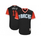 Men's 2017 Little League World Series Diamondbacks AJ Pollock #11 Pollo Black Jersey