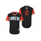 Men's 2017 Little League World Series Diamondbacks Jeff Mathis #2 Six Black Jersey