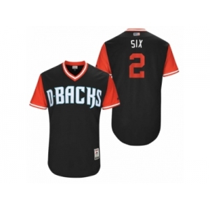 Men's 2017 Little League World Series Diamondbacks Jeff Mathis #2 Six Black Jersey