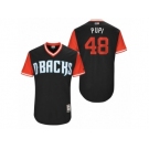 Men's 2017 Little League World Series Diamondbacks Randall Delgado #48 Pupi Black Jersey