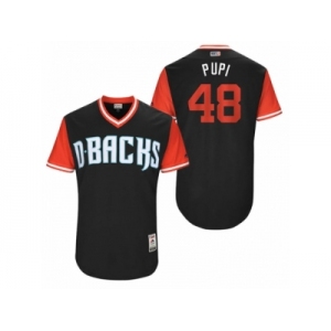 Men's 2017 Little League World Series Diamondbacks Randall Delgado #48 Pupi Black Jersey