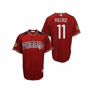 Men's Arizona Diamondbacks #11 A.J. Pollock 2017 Spring Training Cool Base Stitched MLB Jersey