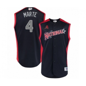 Men's Arizona Diamondbacks #4 Ketel Marte Authentic Navy Blue National League 2019 Baseball All-Star Jersey