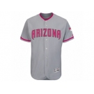 Men's Arizona Diamondbacks Majestic Blank Gray Fashion 2016 Mother's Day Flex Base Team Jersey