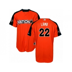 Men's Majestic Arizona Diamondbacks #22 Jake Lamb Replica Orange National League 2017 MLB All-Star MLB Jersey