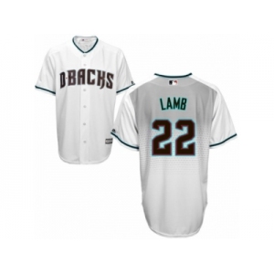 Men's Majestic Arizona Diamondbacks #22 Jake Lamb Replica White Capri Cool Base MLB Jersey