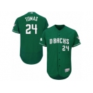 Men's Majestic Arizona Diamondbacks #24 Yasmany Tomas Green Celtic Flexbase Authentic Collection MLB Jersey