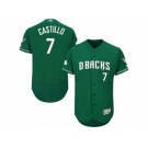 Men's Majestic Arizona Diamondbacks #7 Welington Castillo Green Celtic Flexbase Authentic Collection MLB Jersey