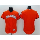 Men Miami Marlins Blank Majestic orange Flexbase Authentic Collection Team Jersey