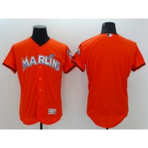 Men Miami Marlins Blank Majestic orange Flexbase Authentic Collection Team Jersey