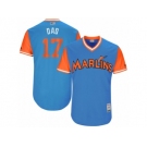 Men's 2017 Little League World Series Marlins AJ Ellis #17 Dad Blue Jersey