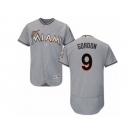 Men's Majestic Miami Marlins #9 Dee Gordon Grey Flexbase Authentic Collection MLB Jersey