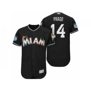 Men's Miami Marlins #14 Martin Prado 2017 Spring Training Flex Base Authentic Collection Stitched Baseball Jersey