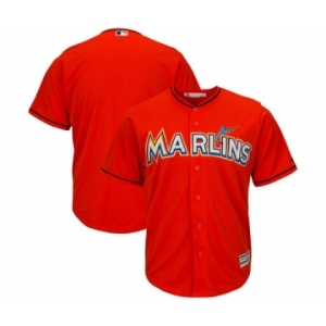 Men's Miami Marlins Blank Majestic Orange Official Cool Base Team Jersey