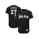 Miami Marlins #27 Giancarlo Stanton Black 2017 Spring Training Flexbase Authentic Collection Stitched Baseball Jersey