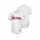 Miami Marlins White Home 2016 Mother's Day Flex Base Jersey