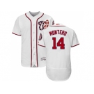 Men Washington Nationals #14 Miguel Montero White Flexbase Authentic Collection Stitched MLB Jersey