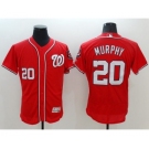 Men Washington Nationals #20 Daniel Murphy Majestic Red Flexbase Authentic Collection Player Jersey