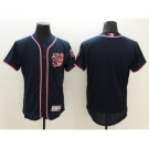 Men Washington Nationals Blank Majestic Navy Blue Flexbase Authentic Collection Team Jersey