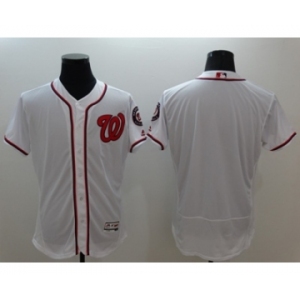 Men Washington Nationals Blank Majestic White Flexbase Authentic Collection Team Jersey