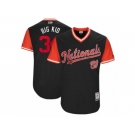 Men's 2017 Little League World Series Nationals #34 Bryce Harper Big Kid Navy Jersey