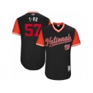 Men's 2017 Little League World Series Nationals #57 Tanner Roark T-Ro Navy Jersey