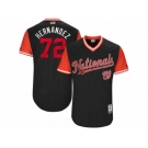 Men's 2017 Little League World Series Nationals Enny Romero #72 Hernandez Navy Jersey