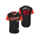 Men's 2017 Little League World Series Nationals Gio Gonzalez #47 Double G Navy Jersey